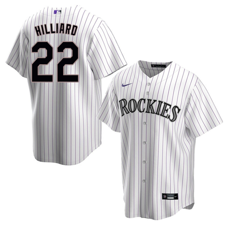 Nike Men #22 Sam Hilliard Colorado Rockies Baseball Jerseys Sale-White